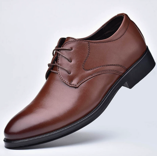 Men's Lace-Up Derby Shoes with Smooth Upper