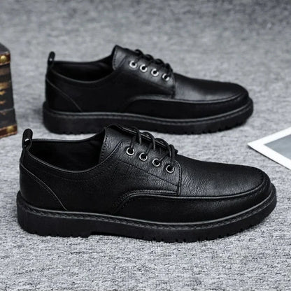 Men's Derby Shoes with Stitch Detail and Lug Sole