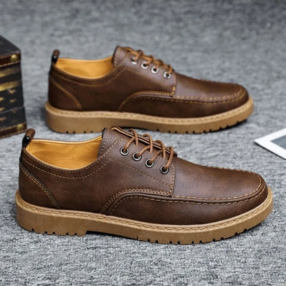 Men's Derby Shoes with Stitch Detail and Lug Sole