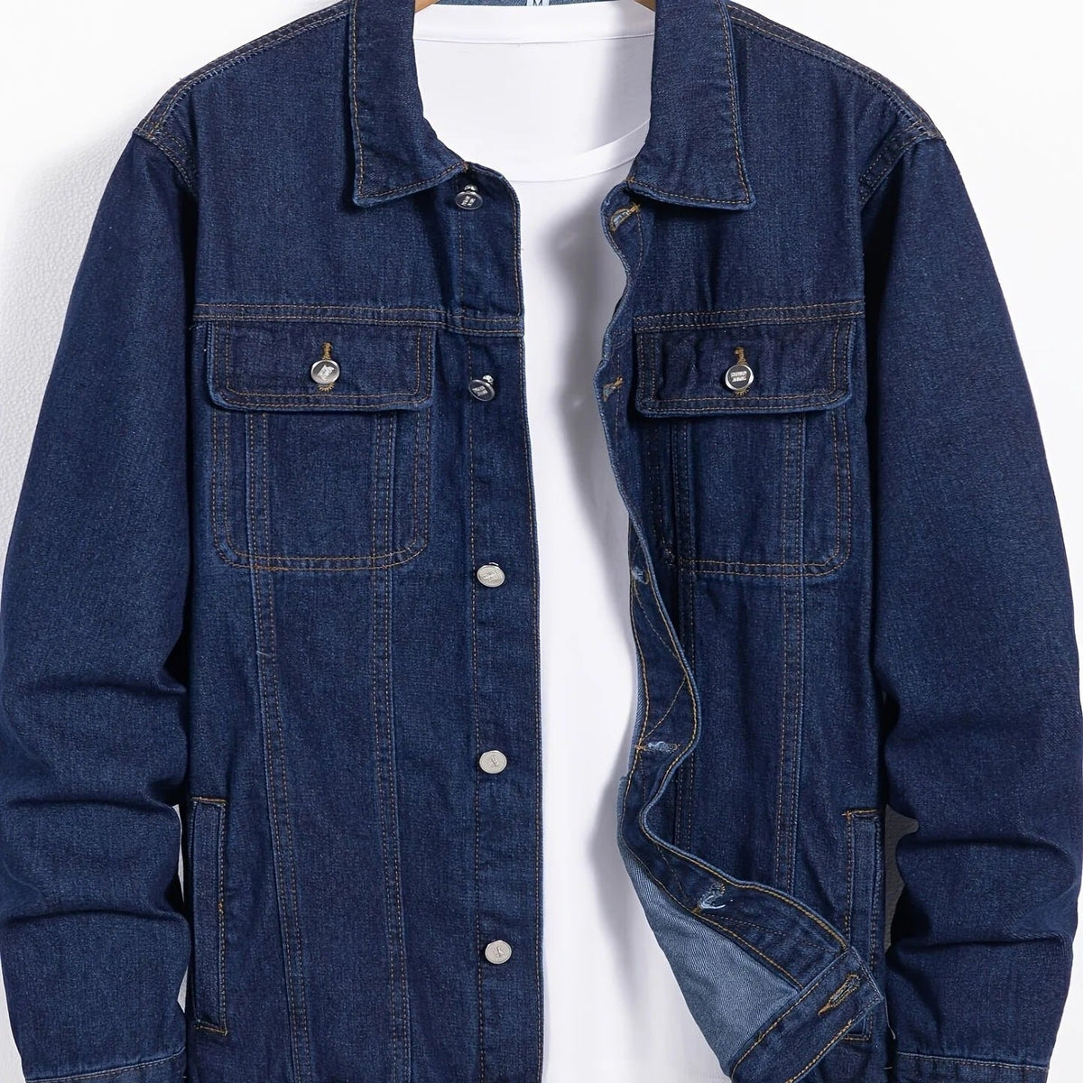 Men's Denim Jacket with Chest Pockets