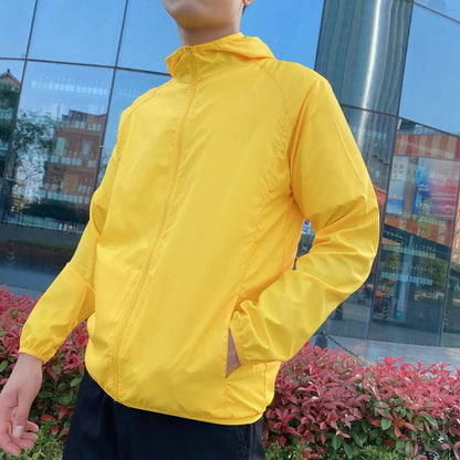 Men's Hooded Zip-Up Jacket with Side Pockets