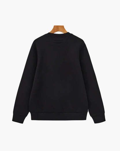 Men's Crew Neck Pullover Sweater with Ribbed Cuffs