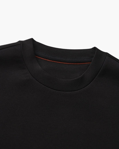 Men's Crew Neck Pullover Sweater with Ribbed Cuffs