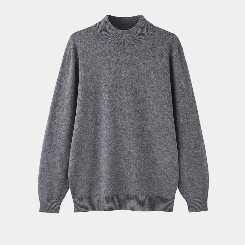 Men's Long Sleeve Mock Neck Knit Sweater