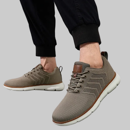 Men's Breathable Knit Lace-Up Sneakers