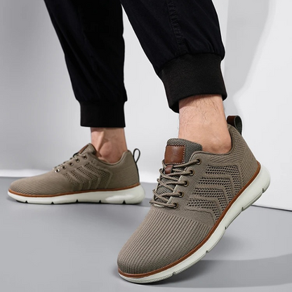 Men's Breathable Knit Lace-Up Sneakers