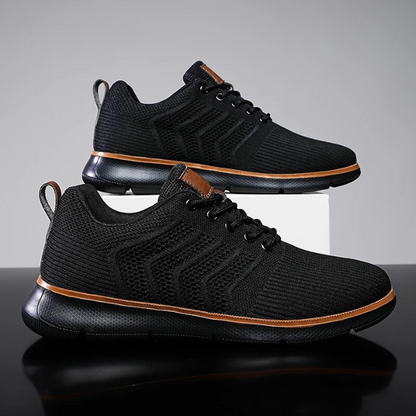 Men's Breathable Knit Lace-Up Sneakers