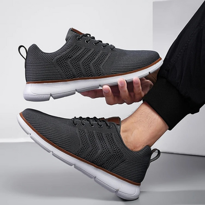 Men's Breathable Knit Lace-Up Sneakers