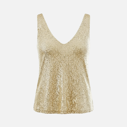 Women’s Sequin Tank Top – Elegant Glitter Top