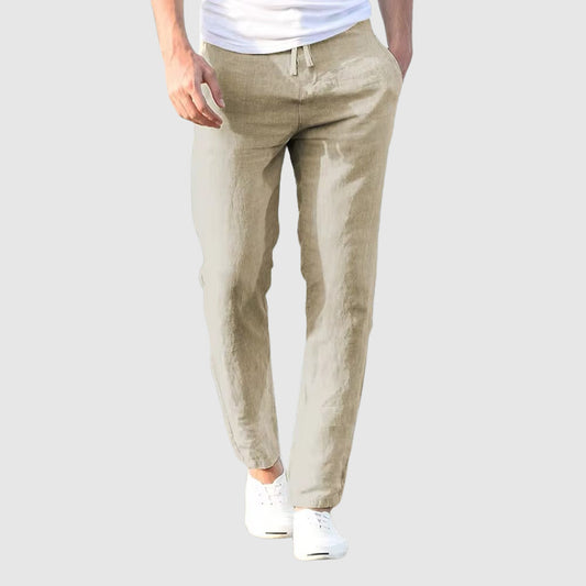 Men's Lightweight Linen Drawstring Pants