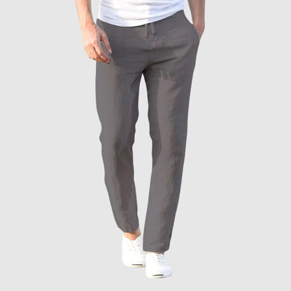 Men's Lightweight Linen Drawstring Pants