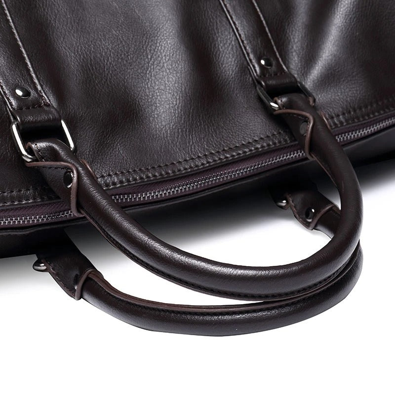 Large-Capacity Leather Travel Duffel – Lightweight & Durable Carry-On Bag 5