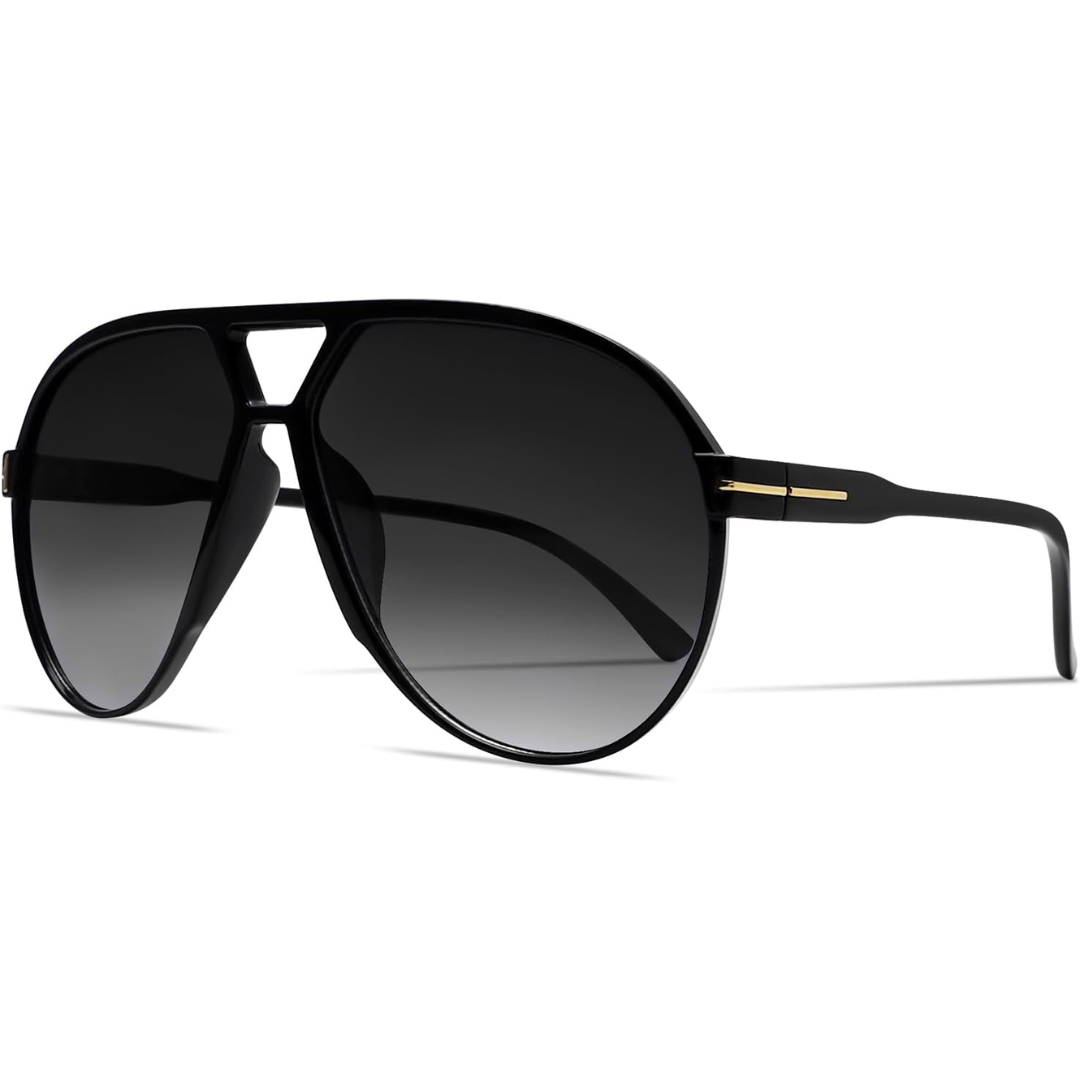Lightweight unisex aviator sunglasses – oversized square lenses, lightweight frame, for summer 2025 12