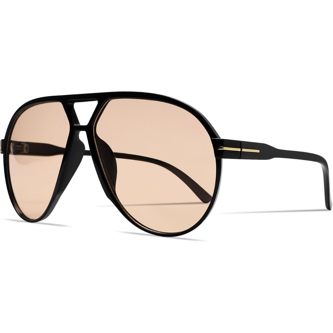 Lightweight unisex aviator sunglasses – oversized square lenses, lightweight frame, for summer 2025 14
