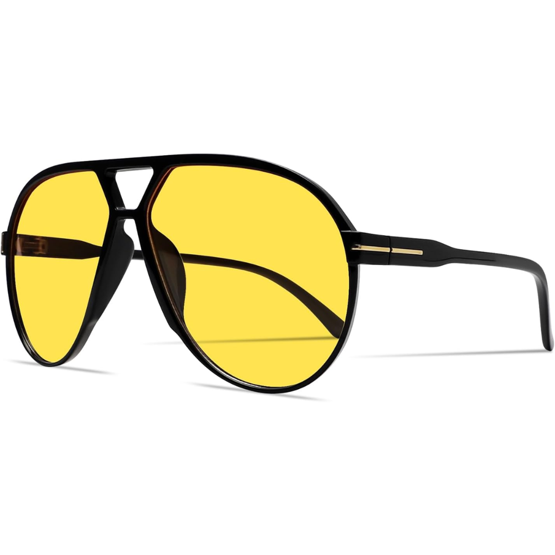 Lightweight unisex aviator sunglasses – oversized square lenses, lightweight frame, for summer 2025 15