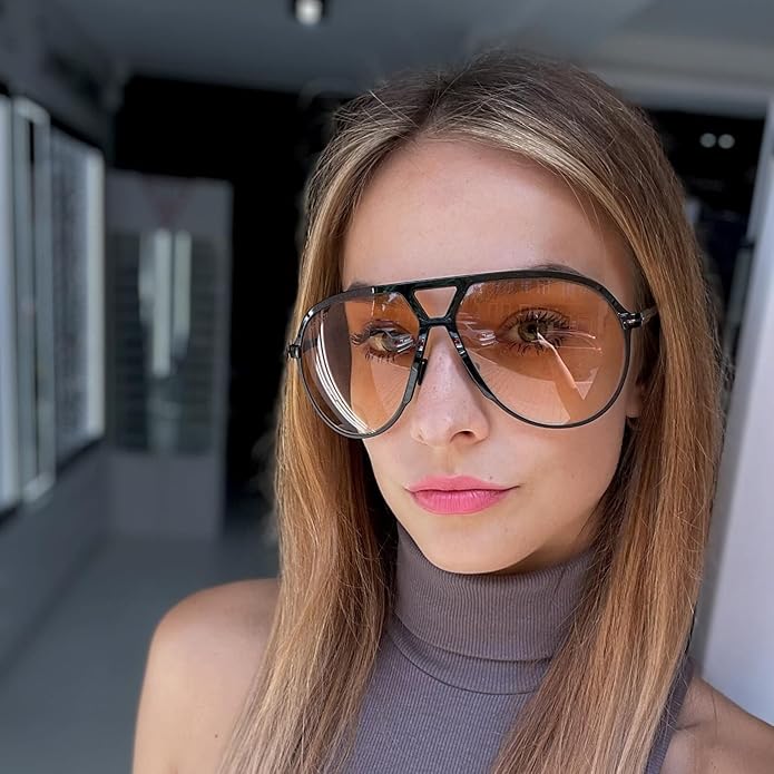 Lightweight unisex aviator sunglasses – oversized square lenses, lightweight frame, for summer 2025 2