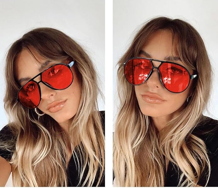 Lightweight unisex aviator sunglasses – oversized square lenses, lightweight frame, for summer 2025 5