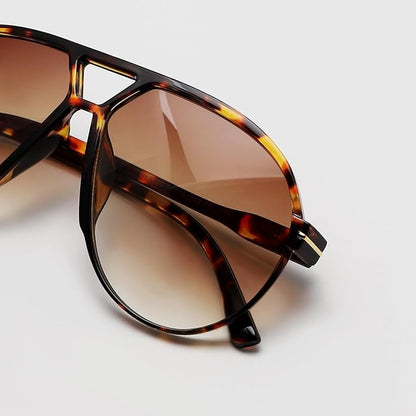 Lightweight unisex aviator sunglasses – oversized square lenses, lightweight frame, for summer 2025 8