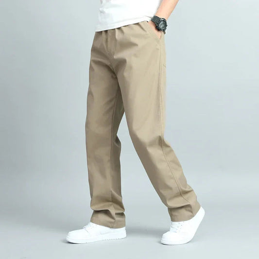 Men's Wide-Leg Cotton Pants