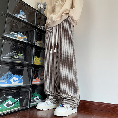Women's Wide-Leg Pants – Herringbone, Drawstring