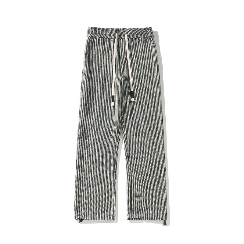 Women's Wide-Leg Pants – Herringbone, Drawstring