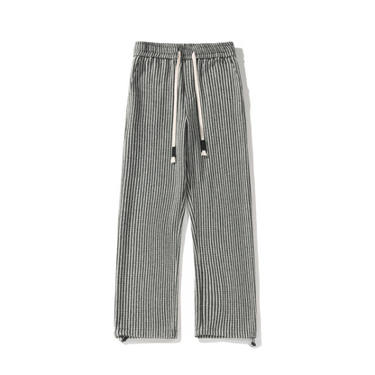 Women's Wide-Leg Pants – Herringbone, Drawstring