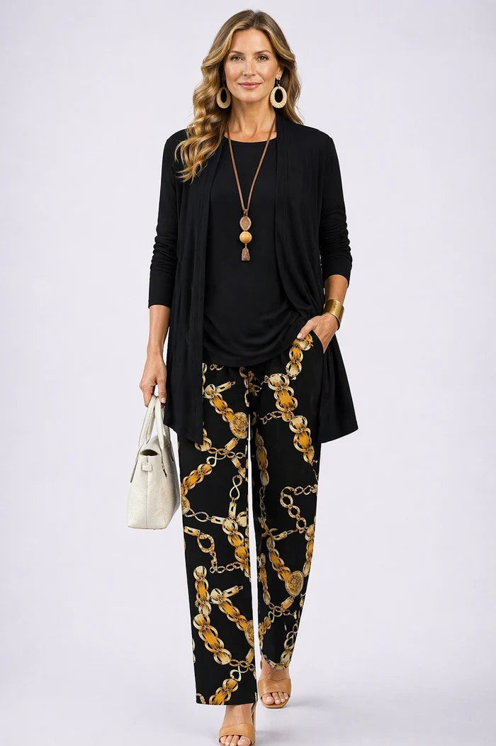 Margaret 3-Piece Set | Lightweight Relaxed Fit, Printed Trousers 10