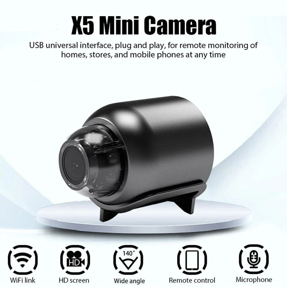 Mini WiFi Camera 1080P Night Vision Motion Alerts Remote Control Easy App Installation Home Security 2025 6