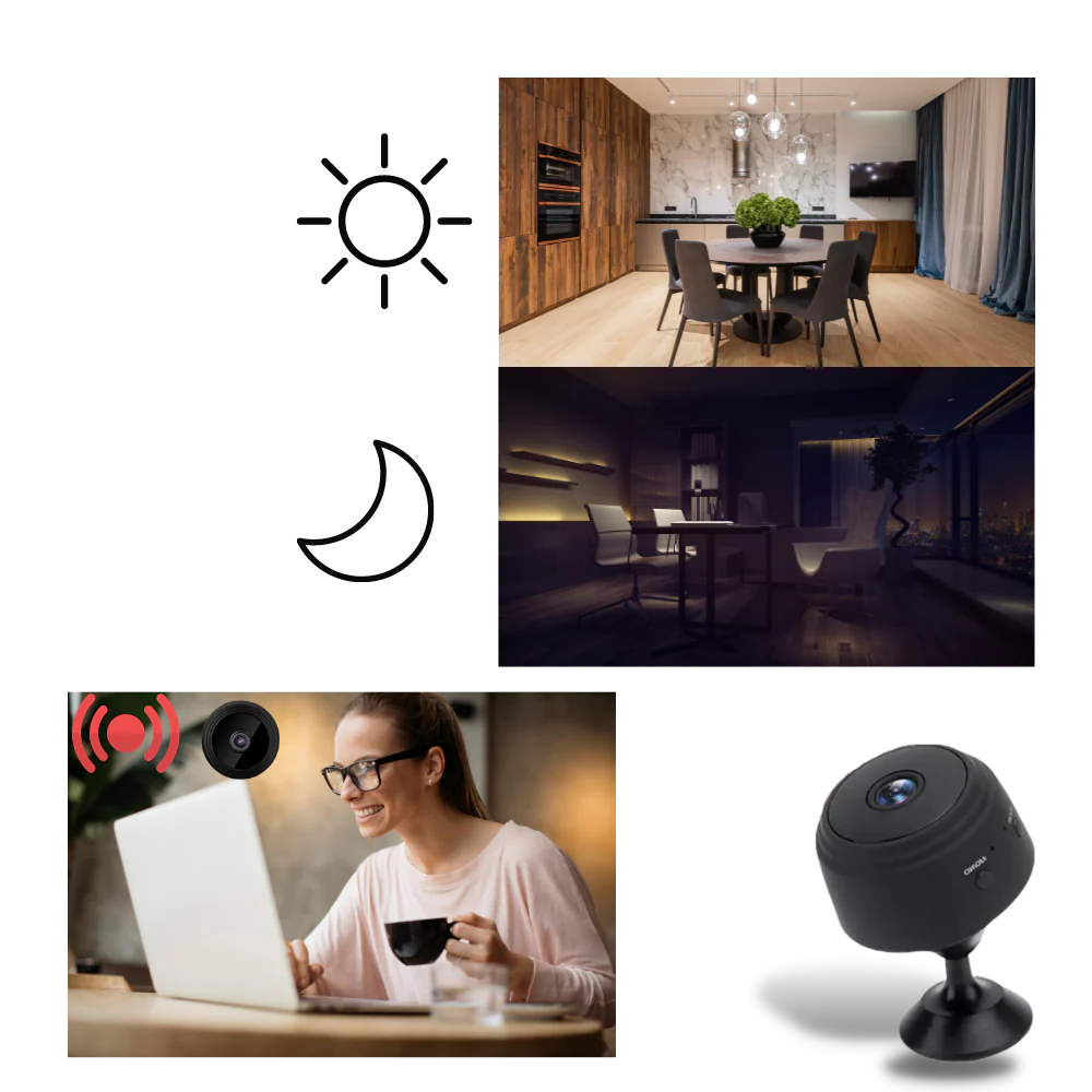 Mini Wireless Security Camera Magnetic Mount Indoor WiFi Camera Trap 2025 Night Vision Motion Alerts 4