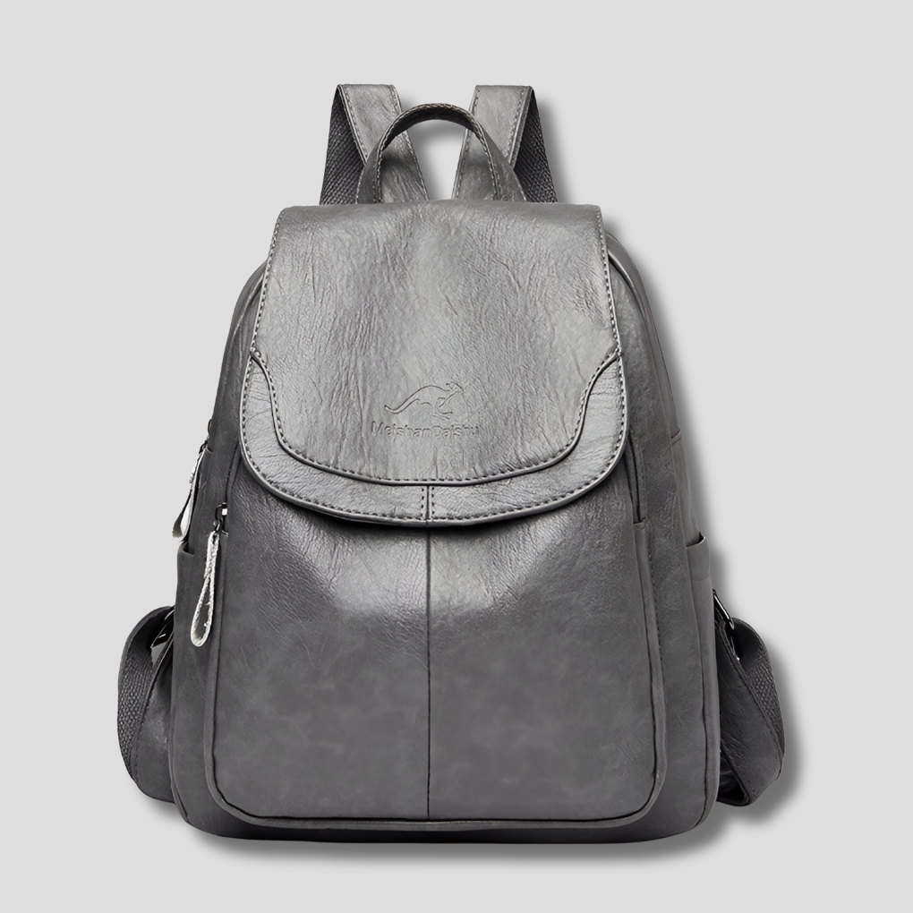 Nora Leather Backpack | Women's Anti-Theft, Embossed Detail 8
