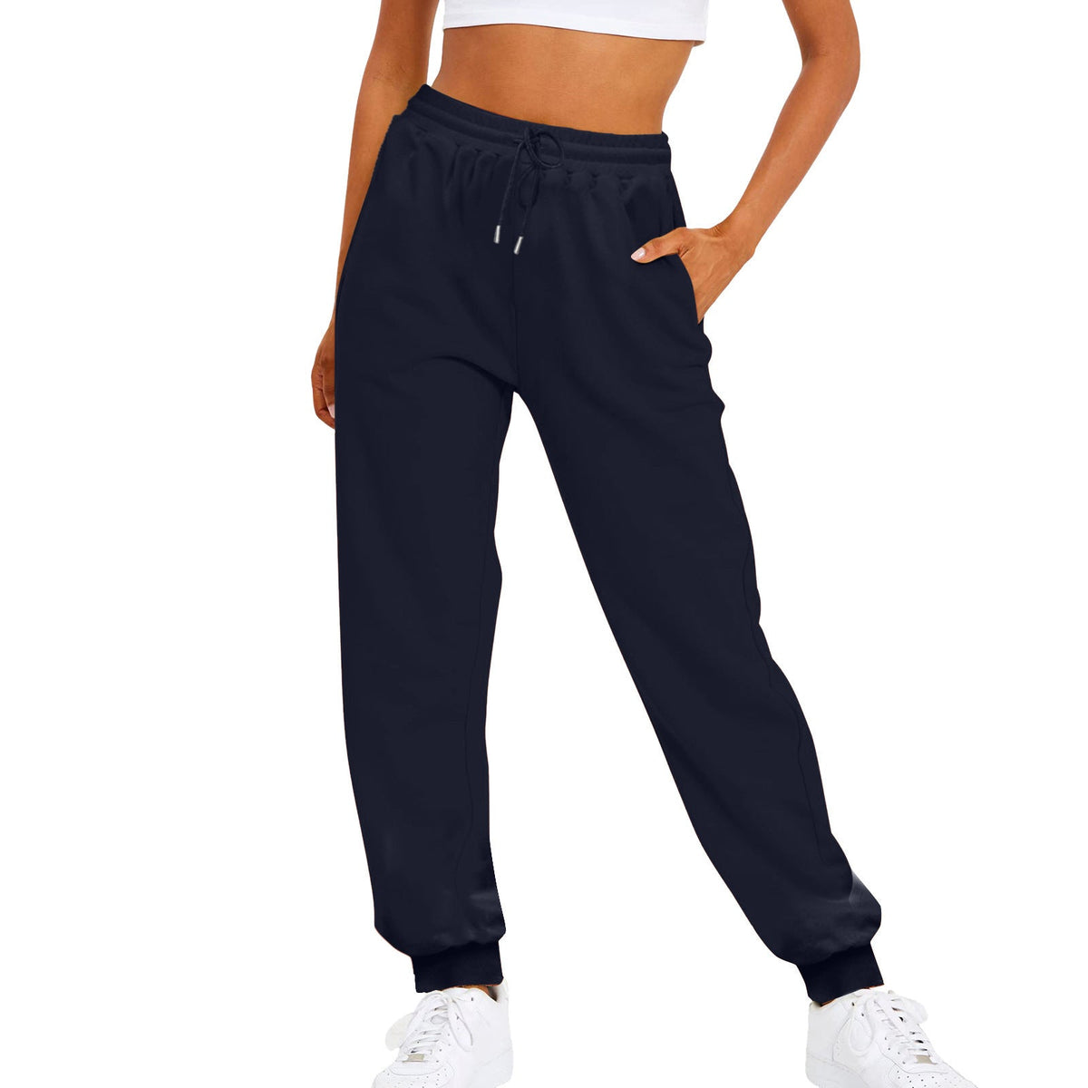 Women's Jogger Pants – High-Waisted, Drawstring
