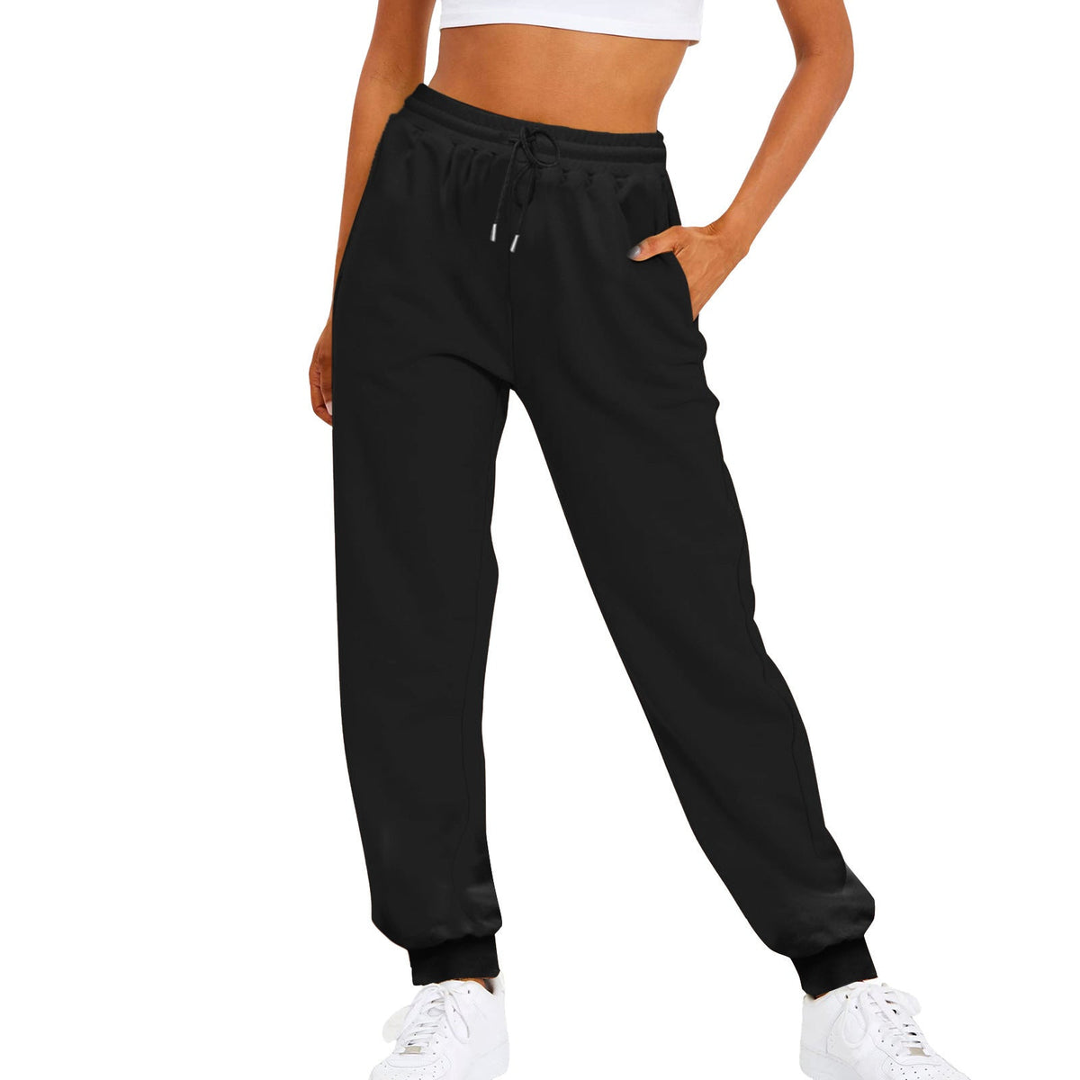 Women's Jogger Pants – High-Waisted, Drawstring