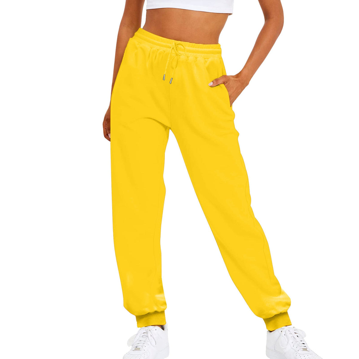 Women's Jogger Pants – High-Waisted, Drawstring