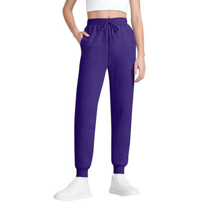 Women's Joggers – High-Waisted, Drawstring, Soft Cotton Blend