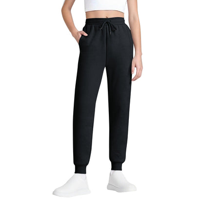 Women's Joggers – High-Waisted, Drawstring, Soft Cotton Blend