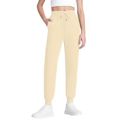 Women's Joggers – High-Waisted, Drawstring, Soft Cotton Blend