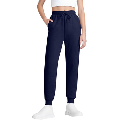 Women's Joggers – High-Waisted, Drawstring, Soft Cotton Blend
