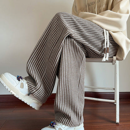 Women's Wide-Leg Sweatpants – Herringbone, Drawstring