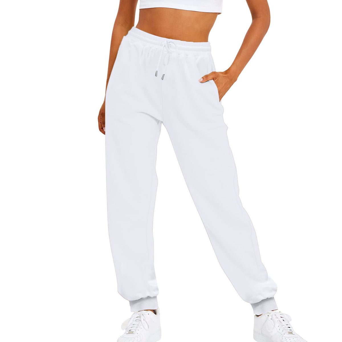 Women's Jogger Pants – High-Waisted, Drawstring