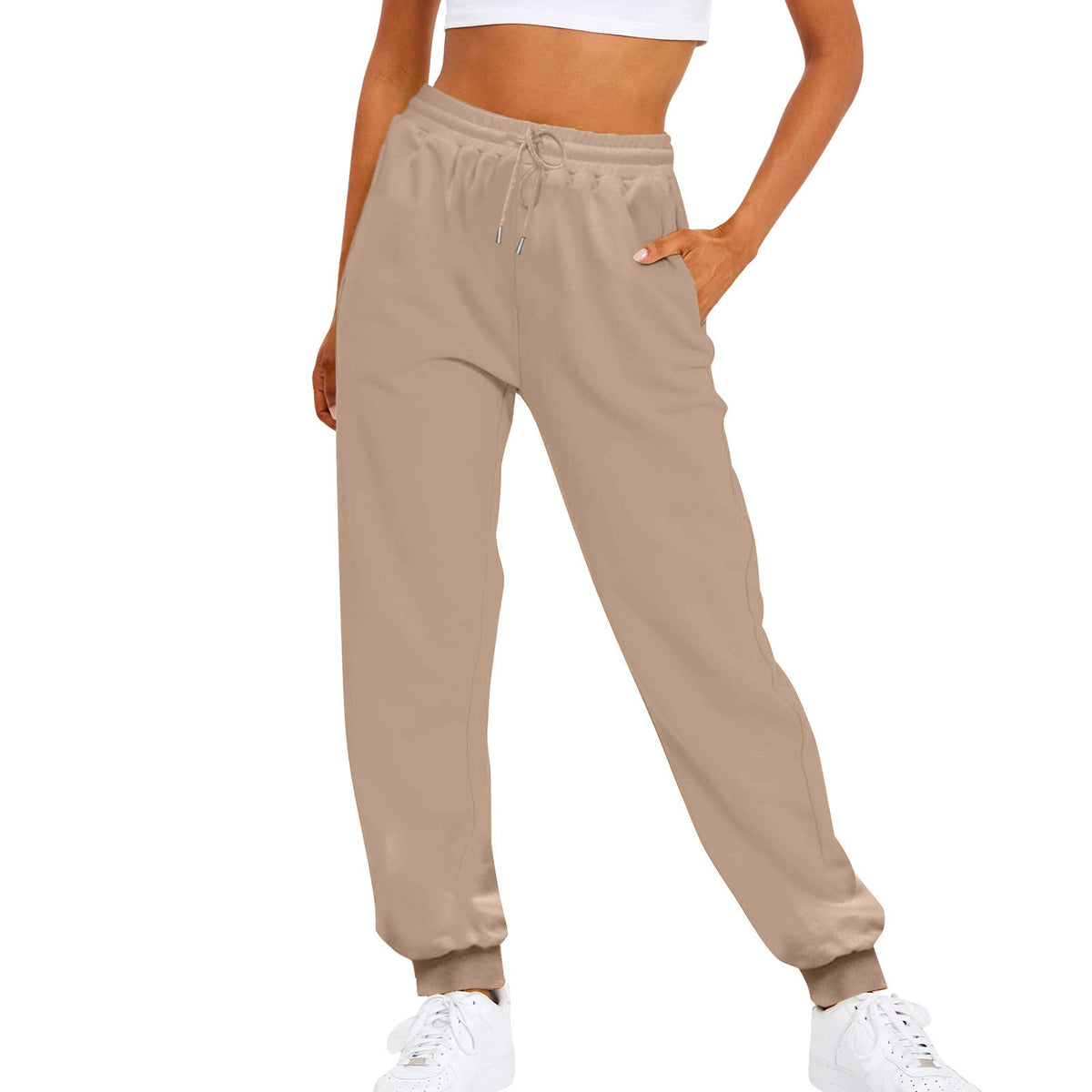 Women's Jogger Pants – High-Waisted, Drawstring