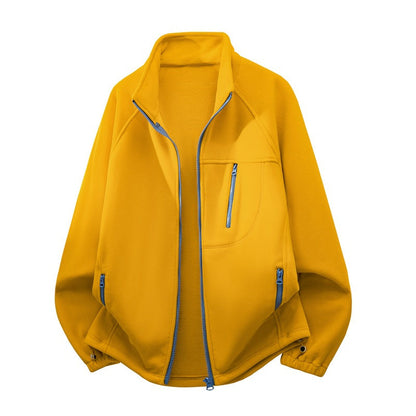 Unisex Fleece Jacket – Full-Zip, Stand Collar, Thermal