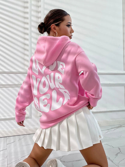 Women's Fleece Pullover Hoodie – Drawstring Pocket