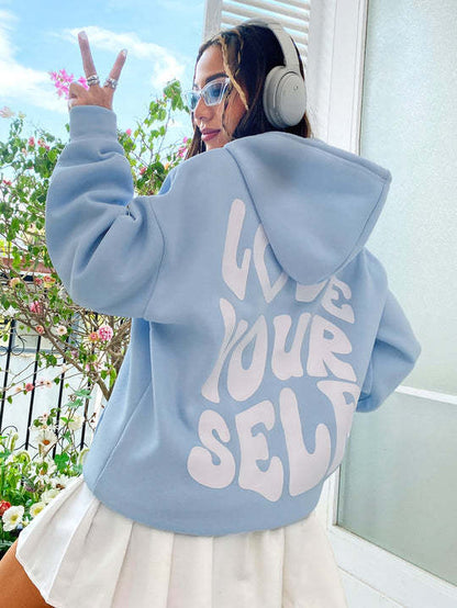 Women's Fleece Pullover Hoodie – Drawstring Pocket