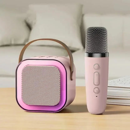 Portable Bluetooth karaoke machine with wireless microphones - Fun family singing gift 0
