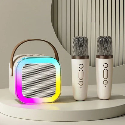 Portable Bluetooth karaoke machine with wireless microphones - Fun family singing gift 1