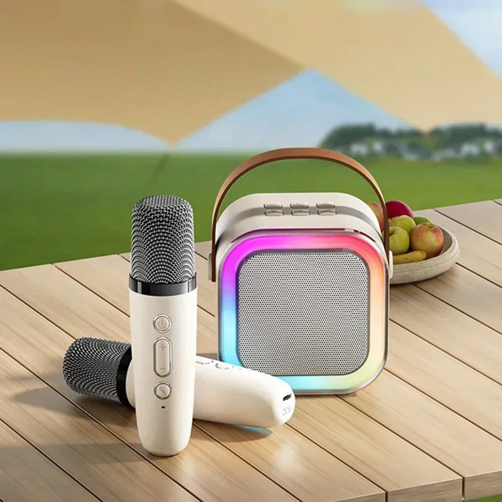 Portable Bluetooth karaoke machine with wireless microphones - Fun family singing gift 2