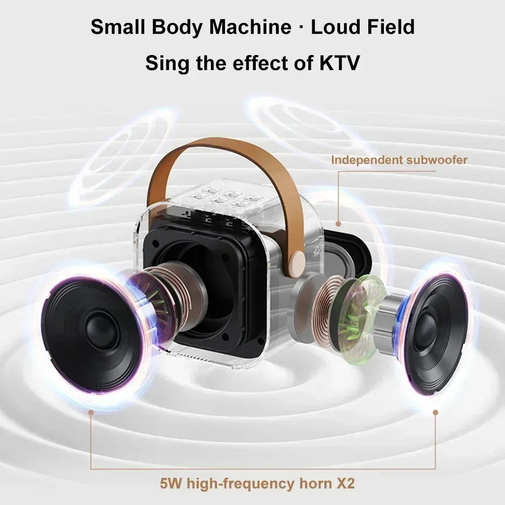 Portable Bluetooth karaoke machine with wireless microphones - Fun family singing gift 3