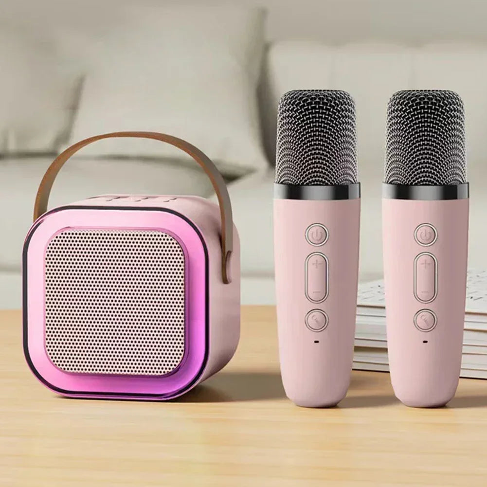 Portable Bluetooth karaoke machine with wireless microphones - Fun family singing gift 5