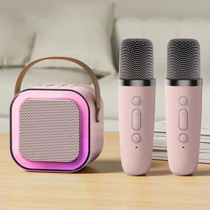 Portable Bluetooth karaoke machine with wireless microphones - Fun family singing gift 5