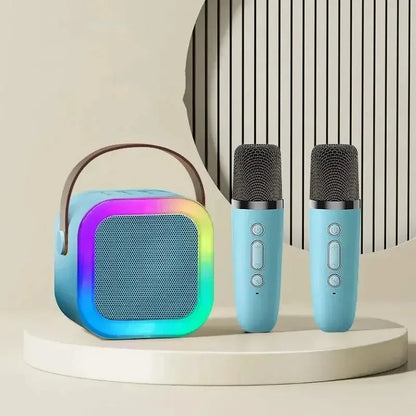 Portable Bluetooth karaoke machine with wireless microphones - Fun family singing gift 8